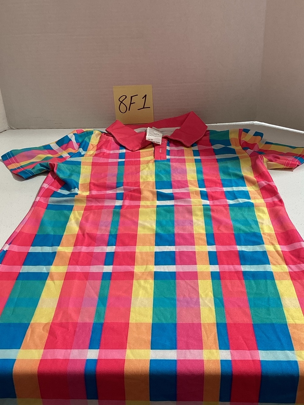 Bright Multi-Color Plaid Kids Polo dress
